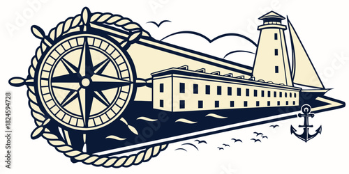 Dry Tortugas Fort Jefferson nautical badge