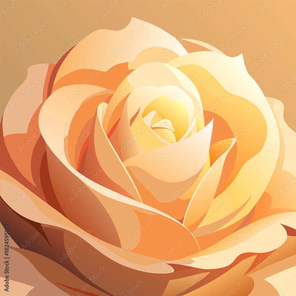 Fototapeta premium Macro photograph of delicate peach and cream roses in bloom