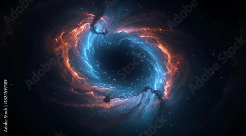 Cosmic Nebula Swirl | Space Background, Galaxy Visuals, Sci-Fi Effects, Universe Animation, Starfield Design