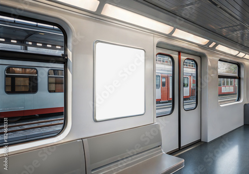 Tableau sur toile An image of a Billboard on a Subway