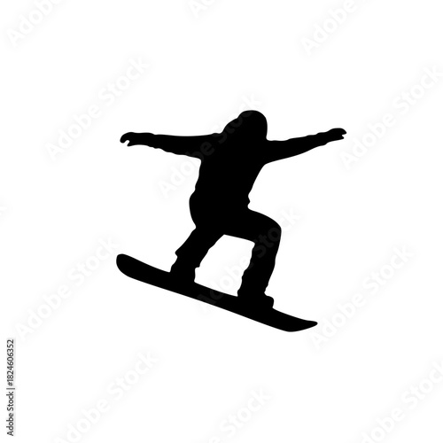 Snowboarder Jump Air Silhouette