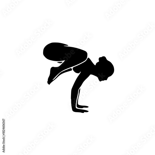Crow Pose Arm Balance Silhouette