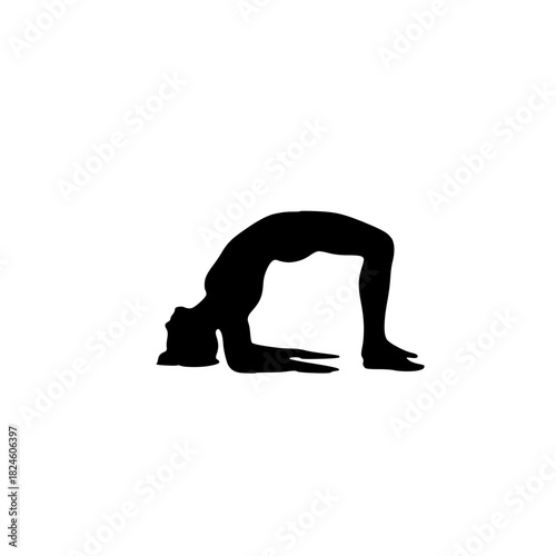 Bridge Pose Yoga Silhouette