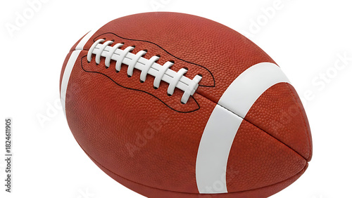 American Football on Black Background 