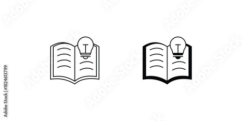 Creative Learning set icon with white background vector stock illustration
