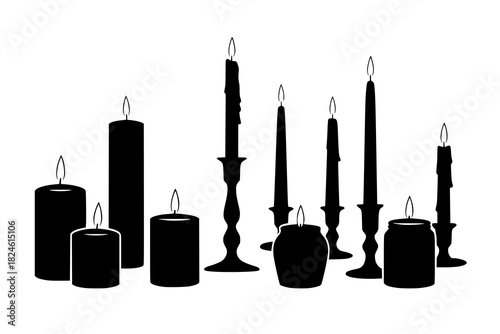 candle silhouettes
