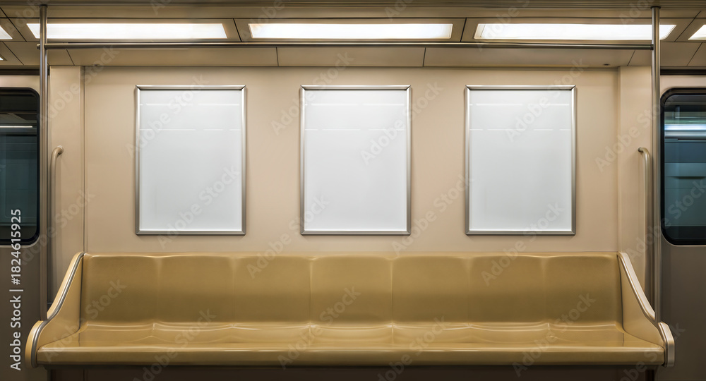 Fototapeta premium An image of a Billboard on a Subway