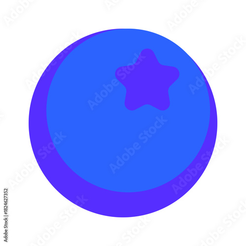 Fresh Blue Berry Fruit Vector Illustration for Healthy Food and Nutrition Design