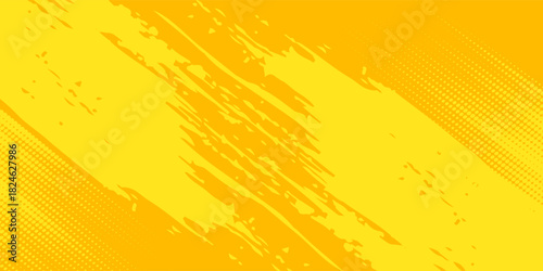 Vector comic yellow background raster gradient halftone stock design premium