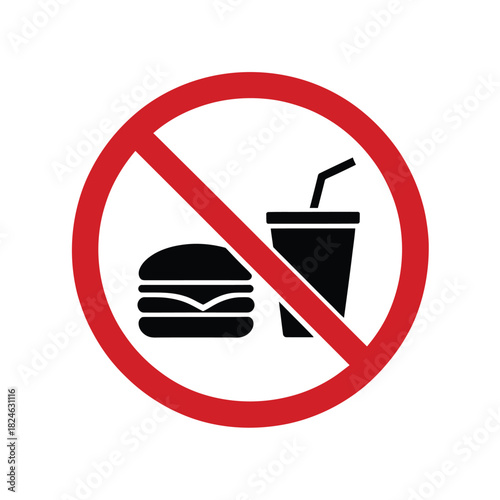 No food or drinks allowed sign