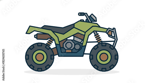 Rugged all terrain vehicle ATV ready for adventure.