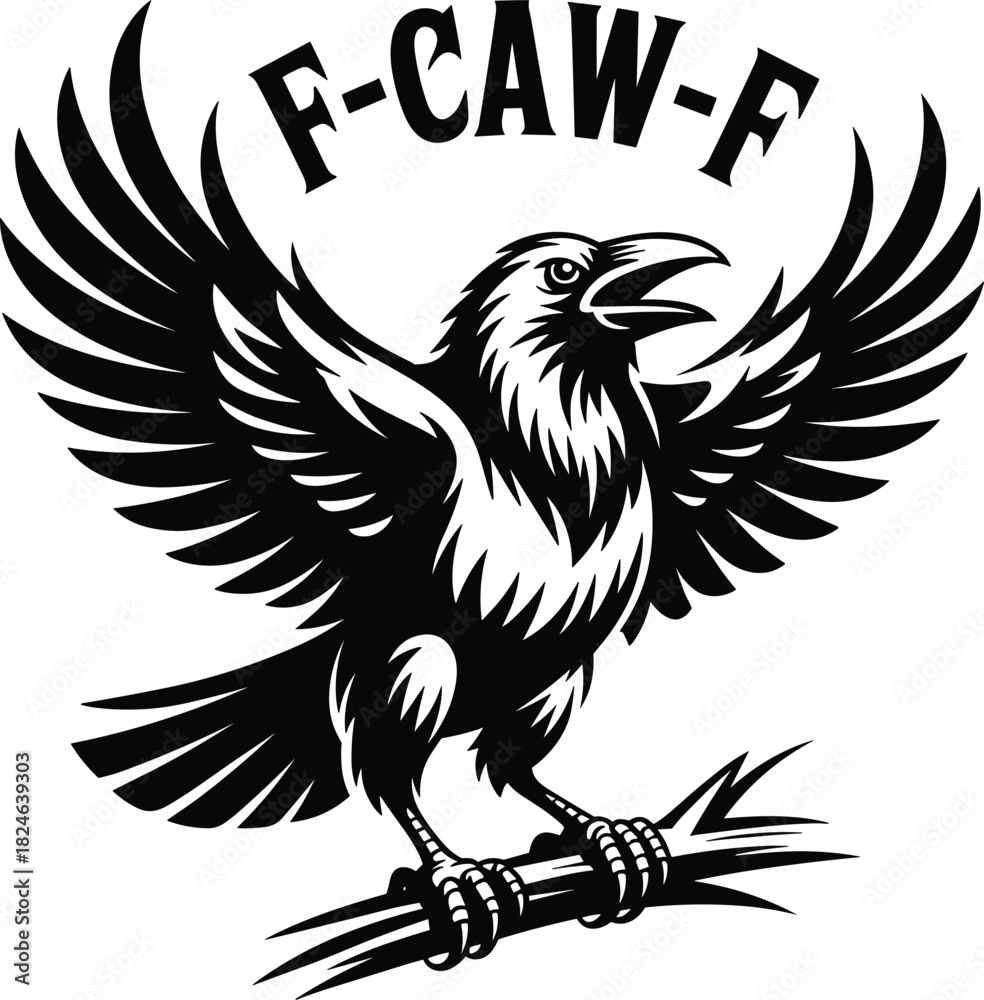 Obraz premium F-Caw-F SVG, Funny Gothic Raven svg