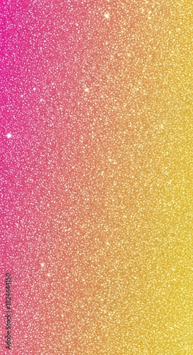 Glitter Gradient Texture: Sparkling Pink Orange Yellow Background with Dazzling Shimmer and Abstract Patterns Perfect for Celebrations, Textures and Designs with Dynamic Vibrant Color Transitions
