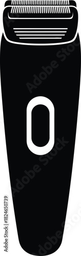 Black electric shaver isolated on white background for personal grooming use