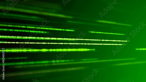 abstract line green light design motion wave data technology texture background 
