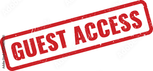 Guest access official textured rubber stamp for authorized visitor permissions