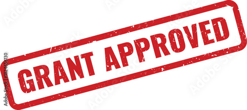 Official Grant Approved rectangular rubber stamp mark displaying acceptance and validation
