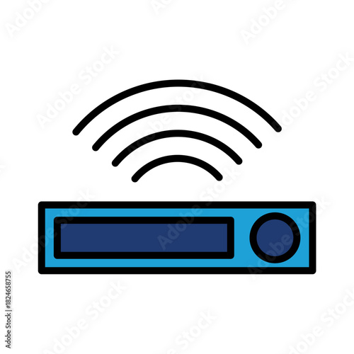 Storage Sharing Transmission Disk Blue Base Color Hard disk Internet HDD SSD Memory Cloud Link Computer Icon Logo Floppy Line Art Outline Illustration Elements
