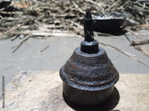 Antique Spinning Top Close-Up