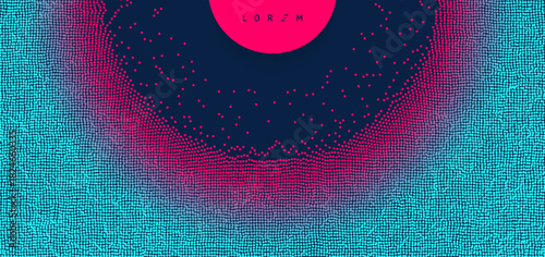 Solar or starlight emission. Array with dynamic emitted particles. Nuclear power reaction. Vector for card, brochure, poster, presentation or banner.