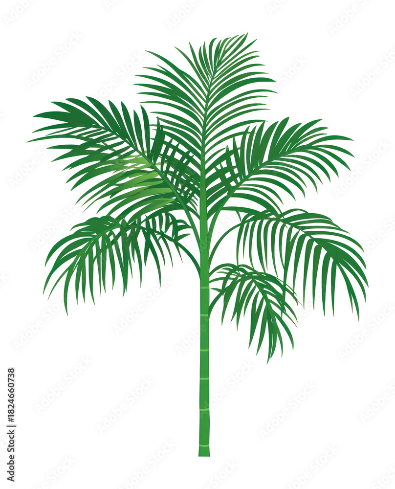 Fototapeta premium PNG Tropical green tree illustration plant leaf.