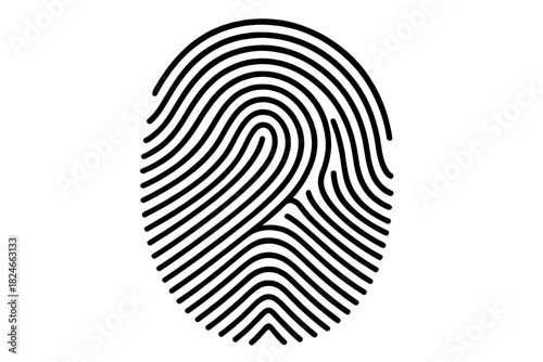 Detailed black fingerprint pattern on white background