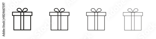 Gifts icon. Simple outline style pack on white background. Suitable for Graphic designs