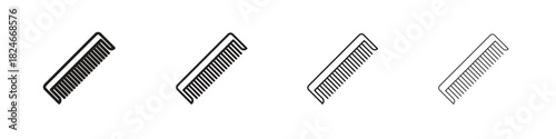 Hair brush icon. Simple outline style pack on white background. Suitable for Graphic designs