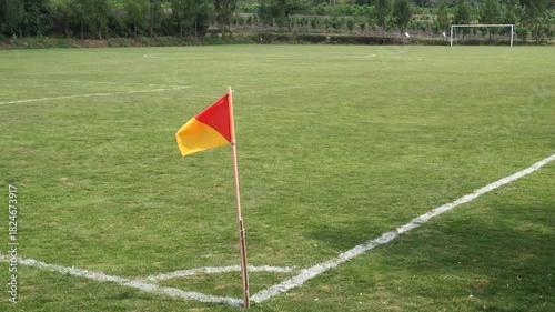Red Yellow Corner Flag Motion