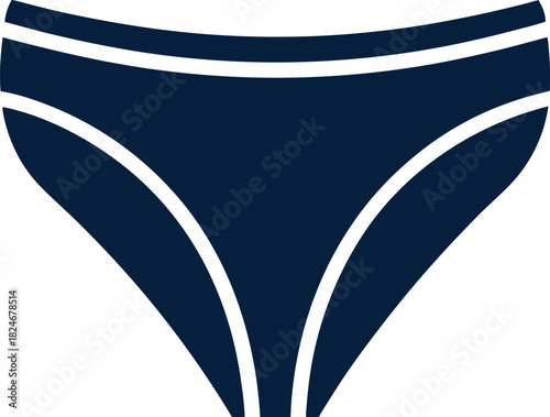 Underwear vector icon of women's briefs panties on white background