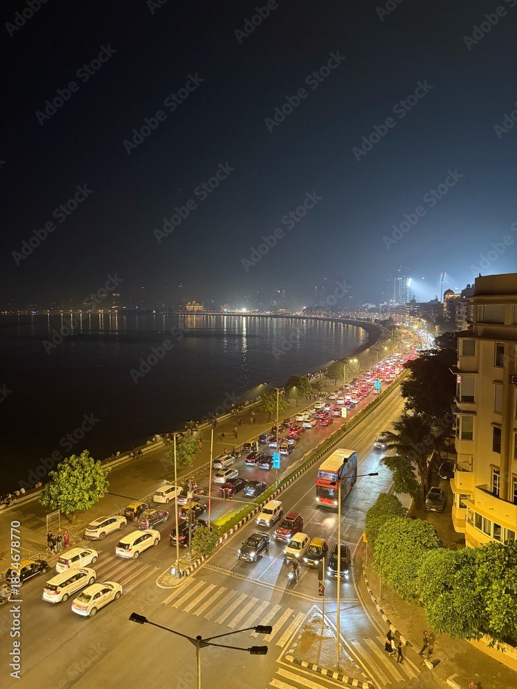 Naklejka premium city at night
