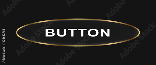 Buttons set on dark background. Black gold button. Luxury button for your creative website. Vector illustration. Eps 10