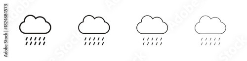 Rain icon. Simple outline style pack on white background. Suitable for Graphic designs