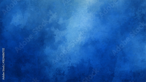 Deep Indigo Sapphire Blue Watercolor Texture: Abstract Gradient Background with Cloudy Swirls for Ocean, Cinematic & Dramatic Digital Design