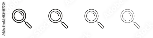 Search icon. Simple outline style pack on white background. Suitable for Graphic designs