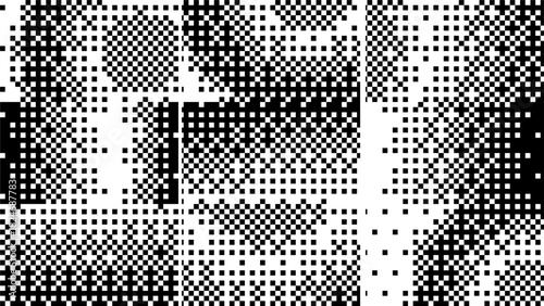 Halftone pixel dither texture with retro bitmap pattern blocks and abstract dot gradient grid for vintage arcade game background