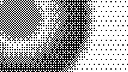 Dither gradient halftone pixel pattern set with abstract retro bitmap texture and vintage arcade dot grid for digital background design