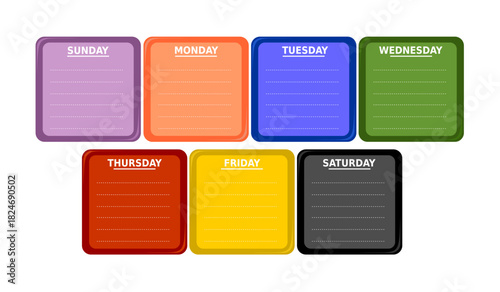 Colorful daily schedule board for kids