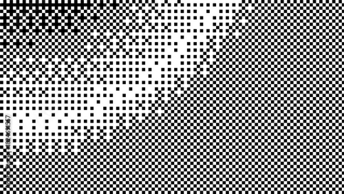 Dither gradient halftone pixel pattern set with abstract retro bitmap texture and vintage arcade dot grid for digital background design