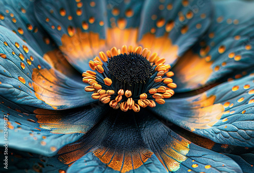  Background illustration with flowers for holiday cards,Generated by AI