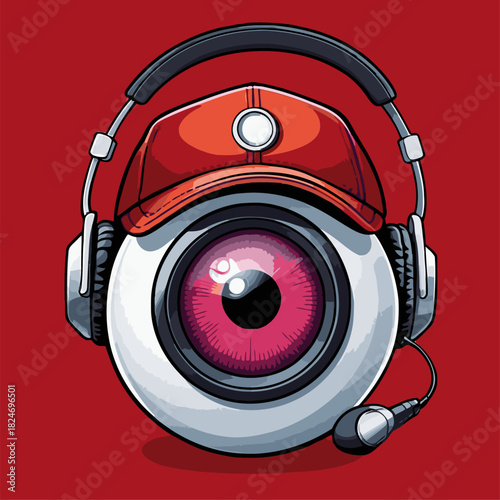 cute one-eyed vector image