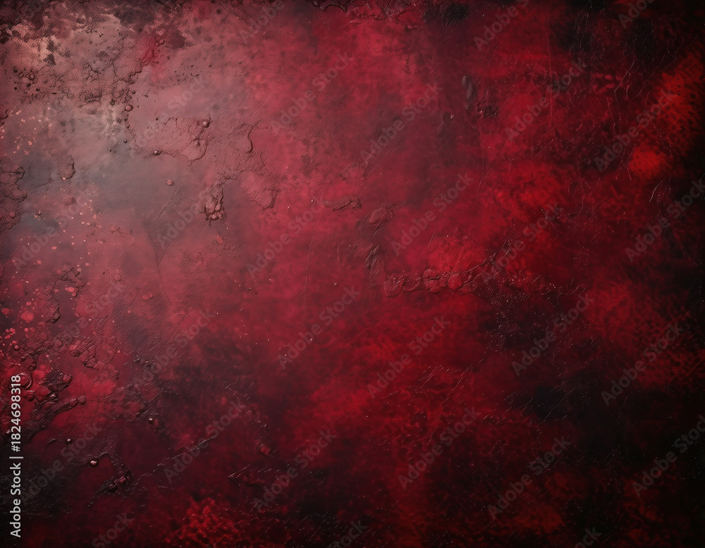Fototapeta premium Dark red grunge texture background with rough distressed surface and abstract pattern