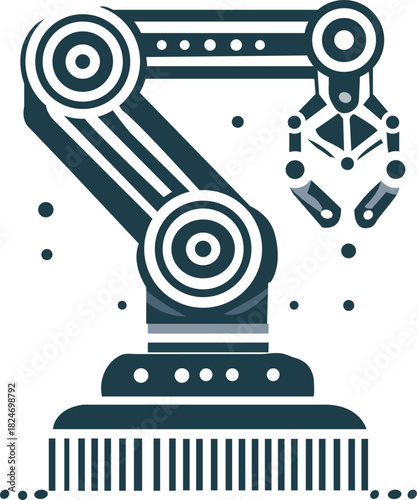  Precision Robotic Arm with Tool Attachment Icon