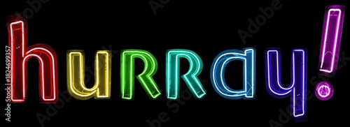 Принти на полотні hurray! multicolored neon lights