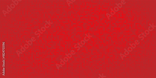 Abstract Red Fintech Financial Technology Background Pixel Pattern. Abstract Business Technology Science