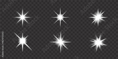 Starburst lens flare light effect Vector