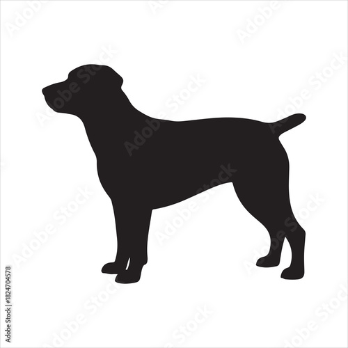 Standing Dog Icon – Simple Pet Silhouette Design