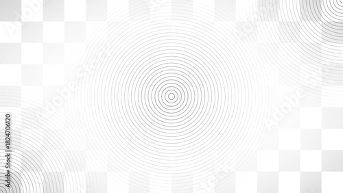 Abstract black and white background pattern with a metallic 3D circular geometric line design, perfect for a modern swirl texture wallpaper illustration