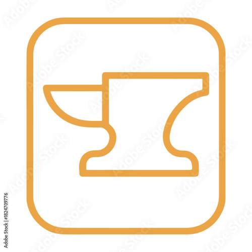 anvil sign icon, color vector, on a white background
Vector sign icon