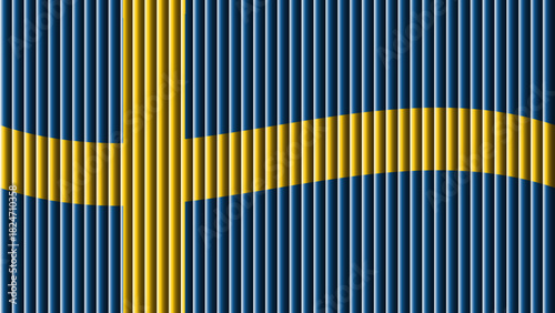 A striking visual representation of the swedish flag with bold yellow and deep blue hues